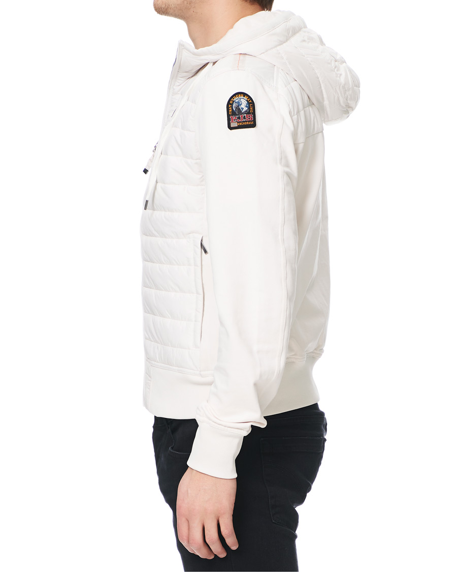 Mies | Takit | Parajumpers | Ivor Fleece & Puffer Hooded Jacket White Cream
