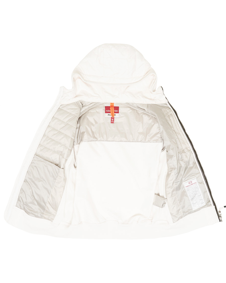 Mies | Takit | Parajumpers | Ivor Fleece & Puffer Hooded Jacket White Cream
