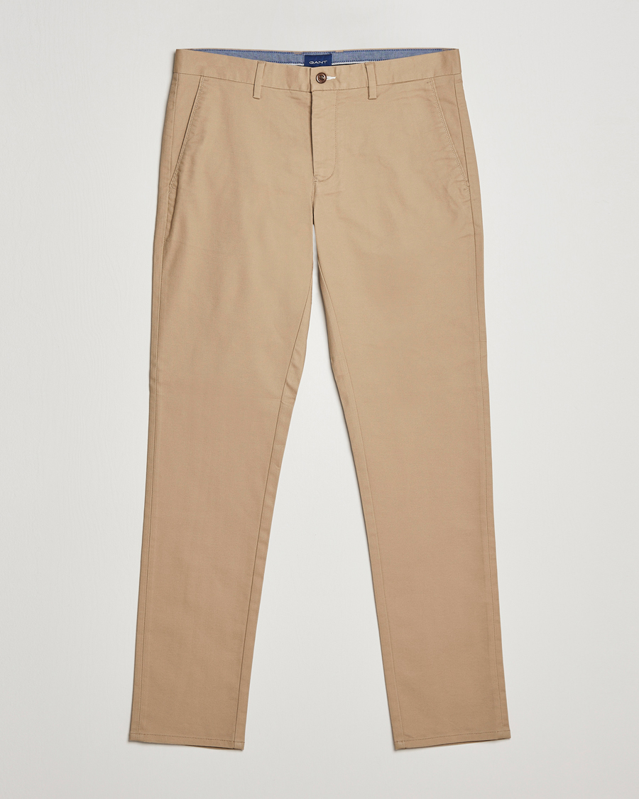 Mies | Housut | GANT | Slim Fit Tech Prep Chino Dark Khaki
