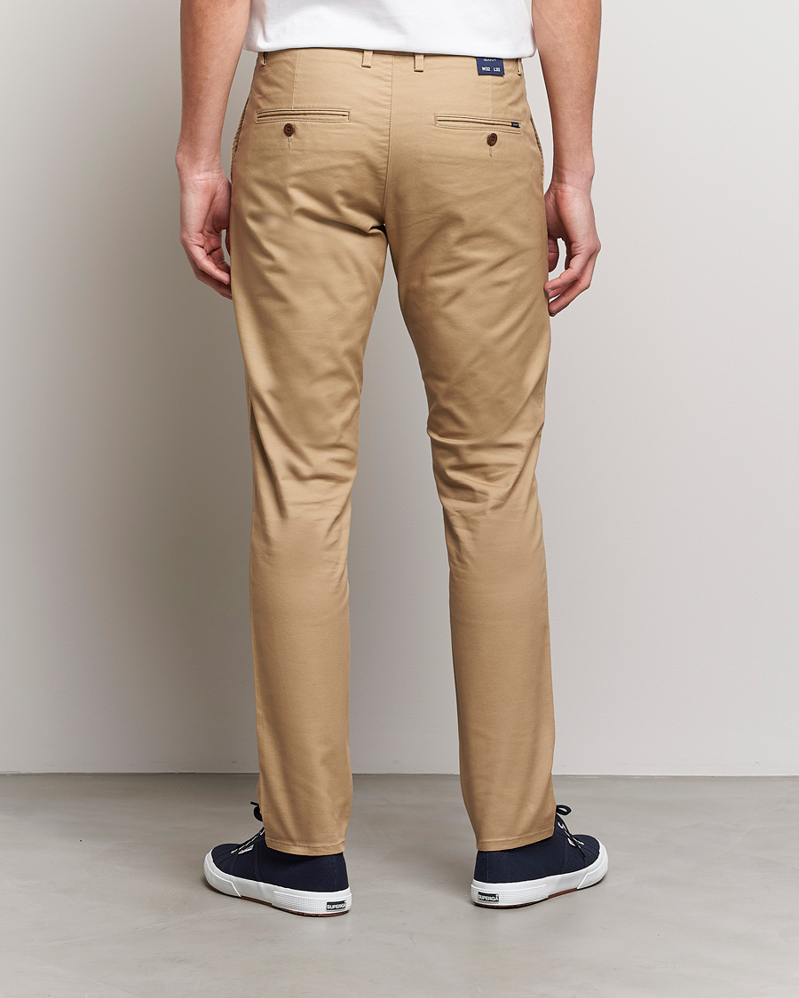Mies | Housut | GANT | Slim Fit Tech Prep Chino Dark Khaki