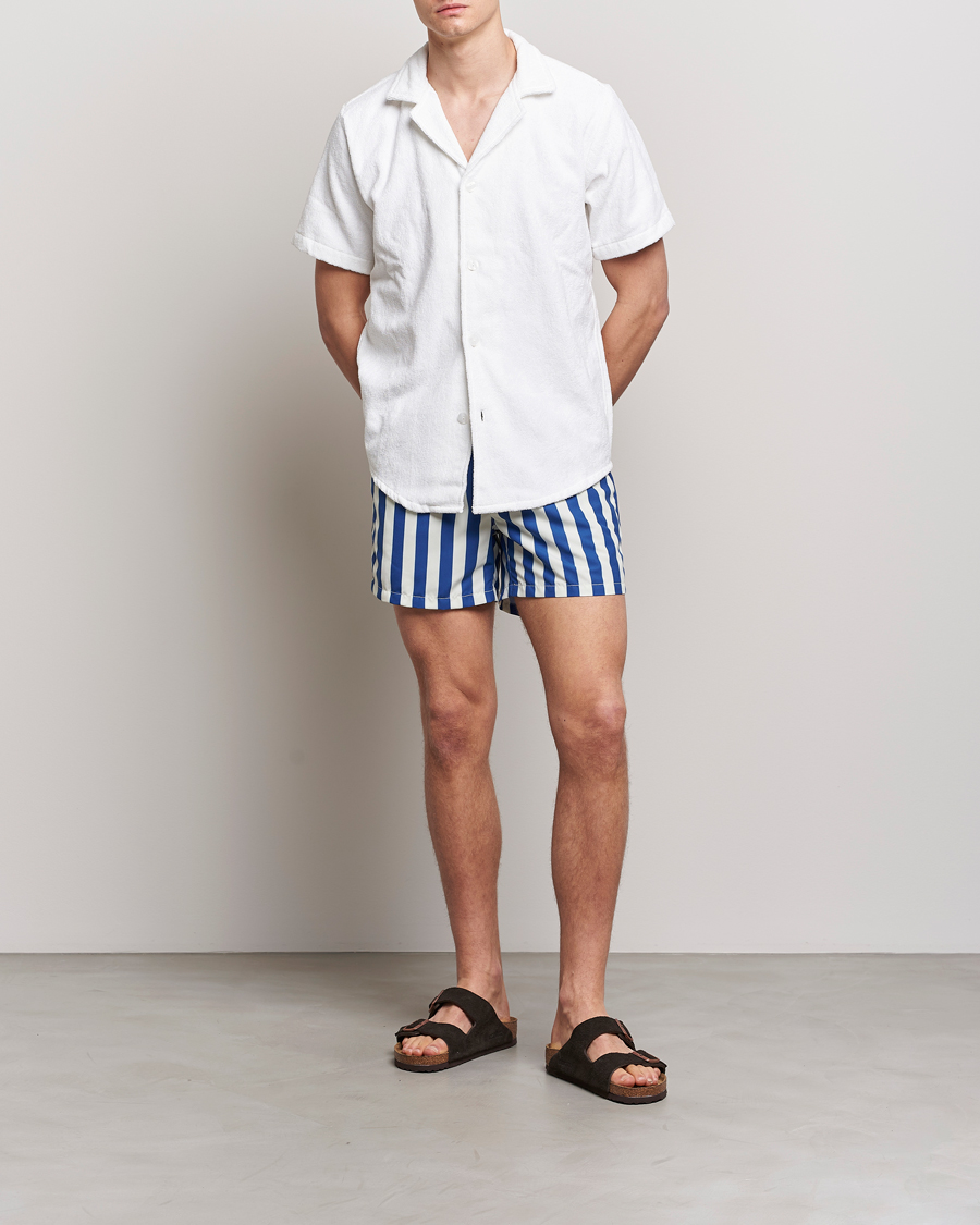 Mies | Ripa Ripa Paraggi Striped Swimshorts Blue/White | Ripa Ripa | Paraggi Striped Swimshorts Blue/White