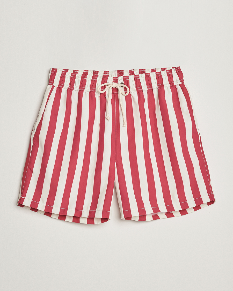 Miehet |  | Ripa Ripa | Paraggi Striped Swimshorts Red/White
