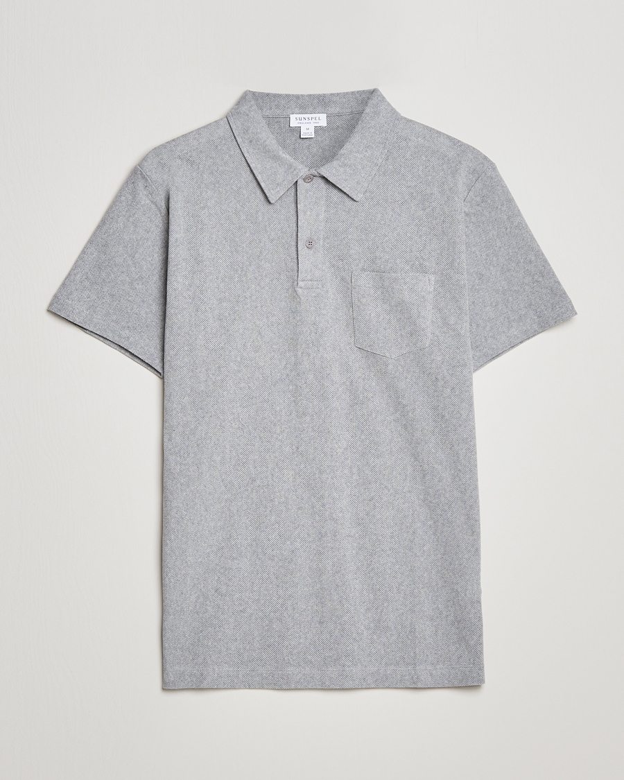 Miehet |  | Sunspel | Riviera Polo Shirt Grey Melange