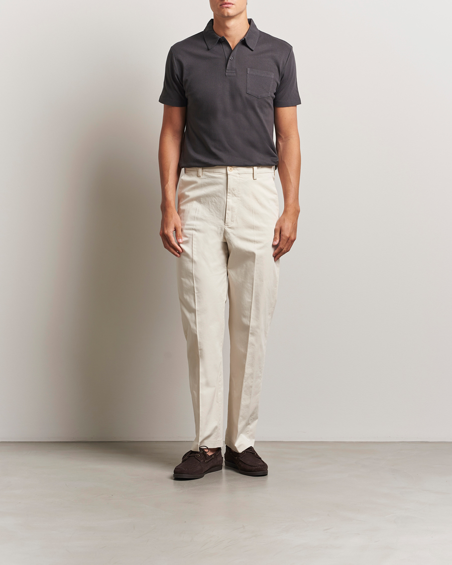 Mies | Pikeet | Sunspel | Riviera Polo Shirt Charcoal