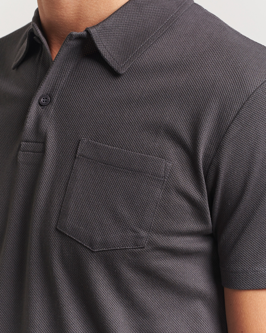 Mies | Pikeet | Sunspel | Riviera Polo Shirt Charcoal
