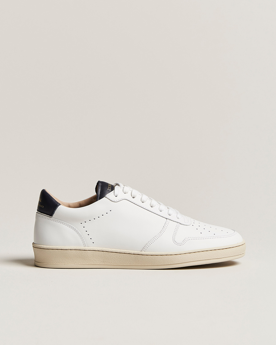 Mies | Zespà ZSP23 APLA Leather Sneakers White/Navy | Zespà | ZSP23 APLA Leather Sneakers White/Navy