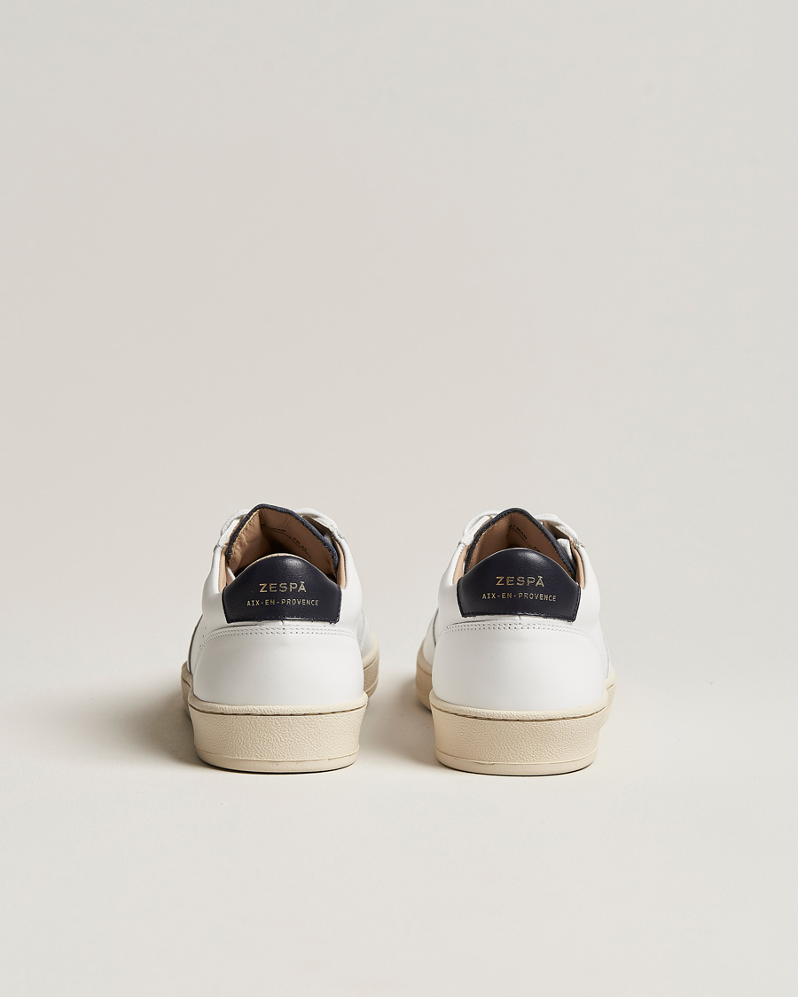 Mies | Zespà ZSP23 APLA Leather Sneakers White/Navy | Zespà | ZSP23 APLA Leather Sneakers White/Navy