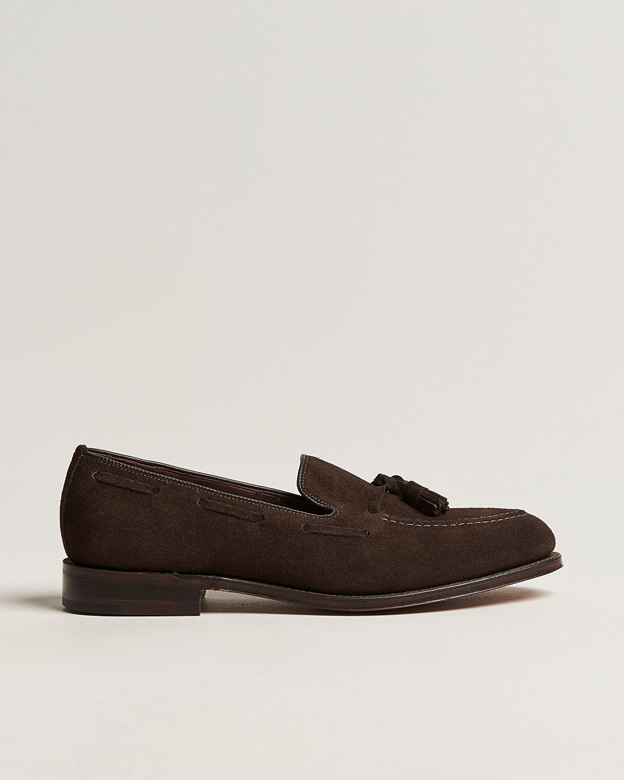 Mies | Loaferit | Loake 1880 | Russell Tassel Loafer Chocolate Brown Suede