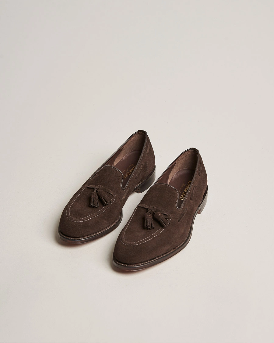 Mies | Business & Beyond | Loake 1880 | Russell Tassel Loafer Chocolate Brown Suede