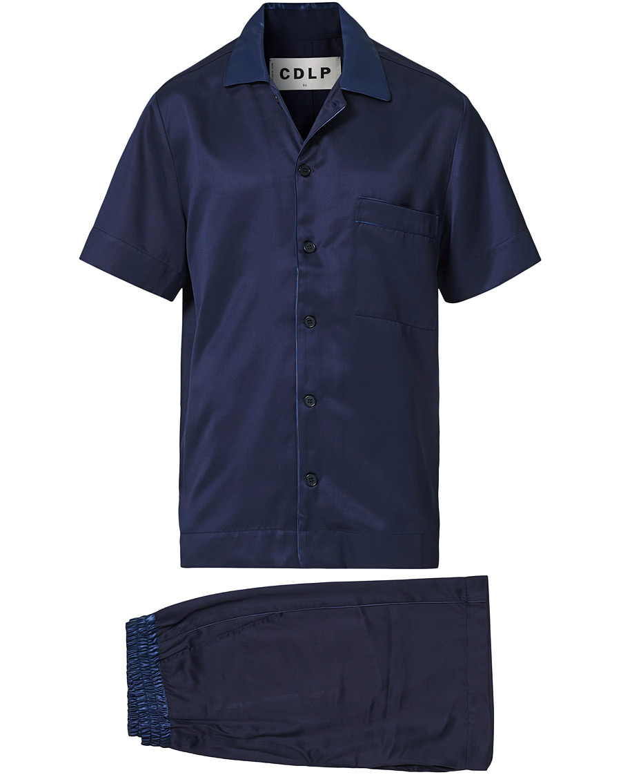 Miehet | Kanta-asiakastarjous | CDLP | Home Suit Short Sleeve Navy Blue