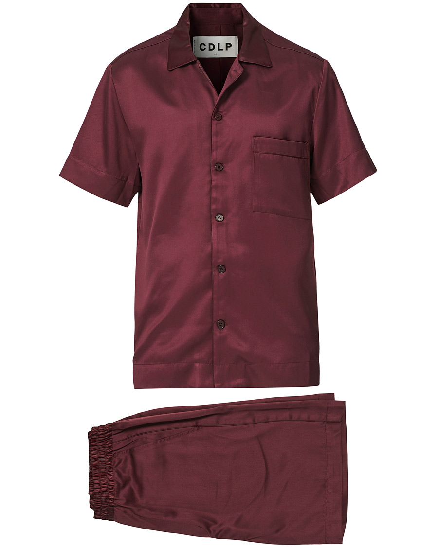 Miehet | Pyjama | CDLP | Home Suit Short Sleeve Burgundy