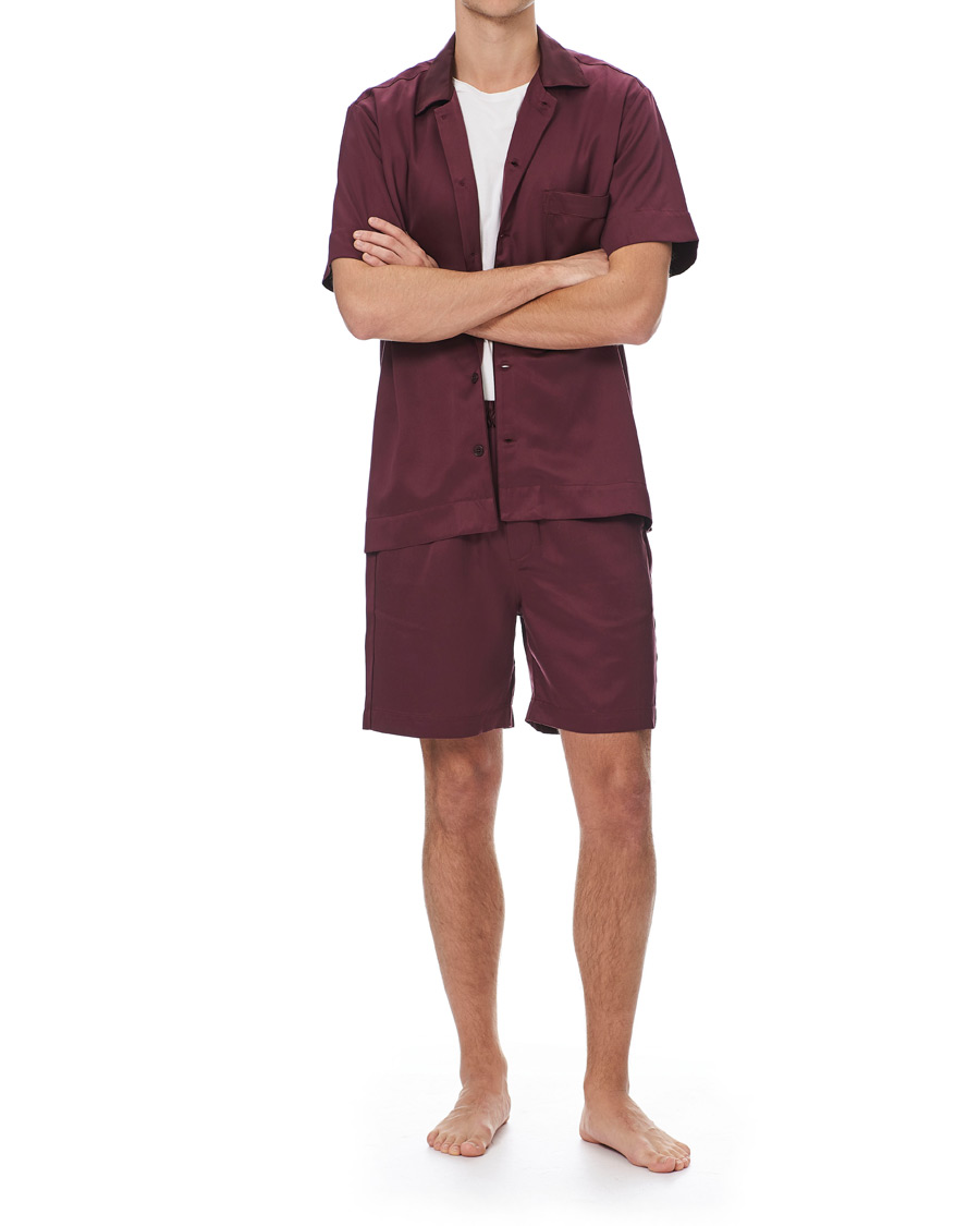 Mies | Yöpuvut ja kylpytakit | CDLP | Home Suit Short Sleeve Burgundy