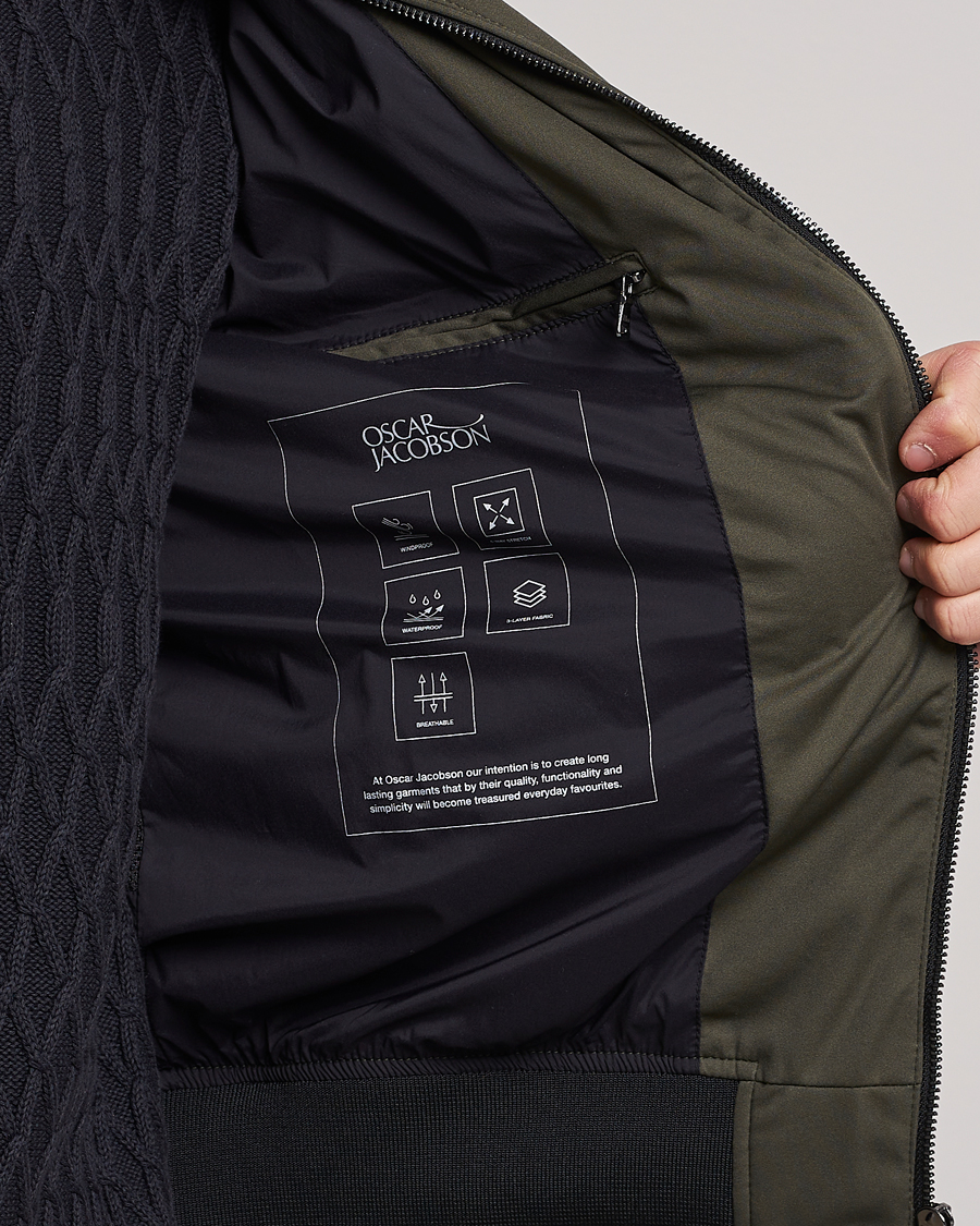 Mies | Takit | Oscar Jacobson | Harris Harrington Nylon Jacket Green
