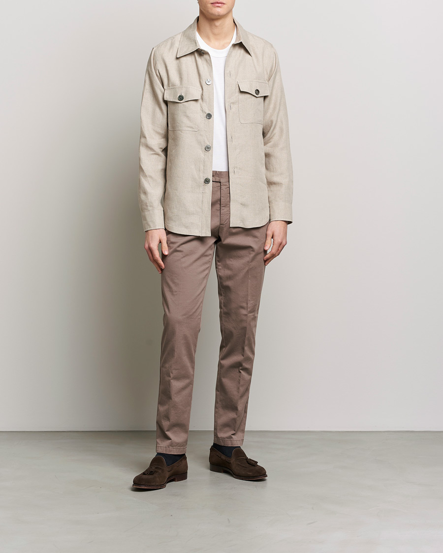 Mies | Housut | Oscar Jacobson | Danwick Side Adjusters Chino Light Brown