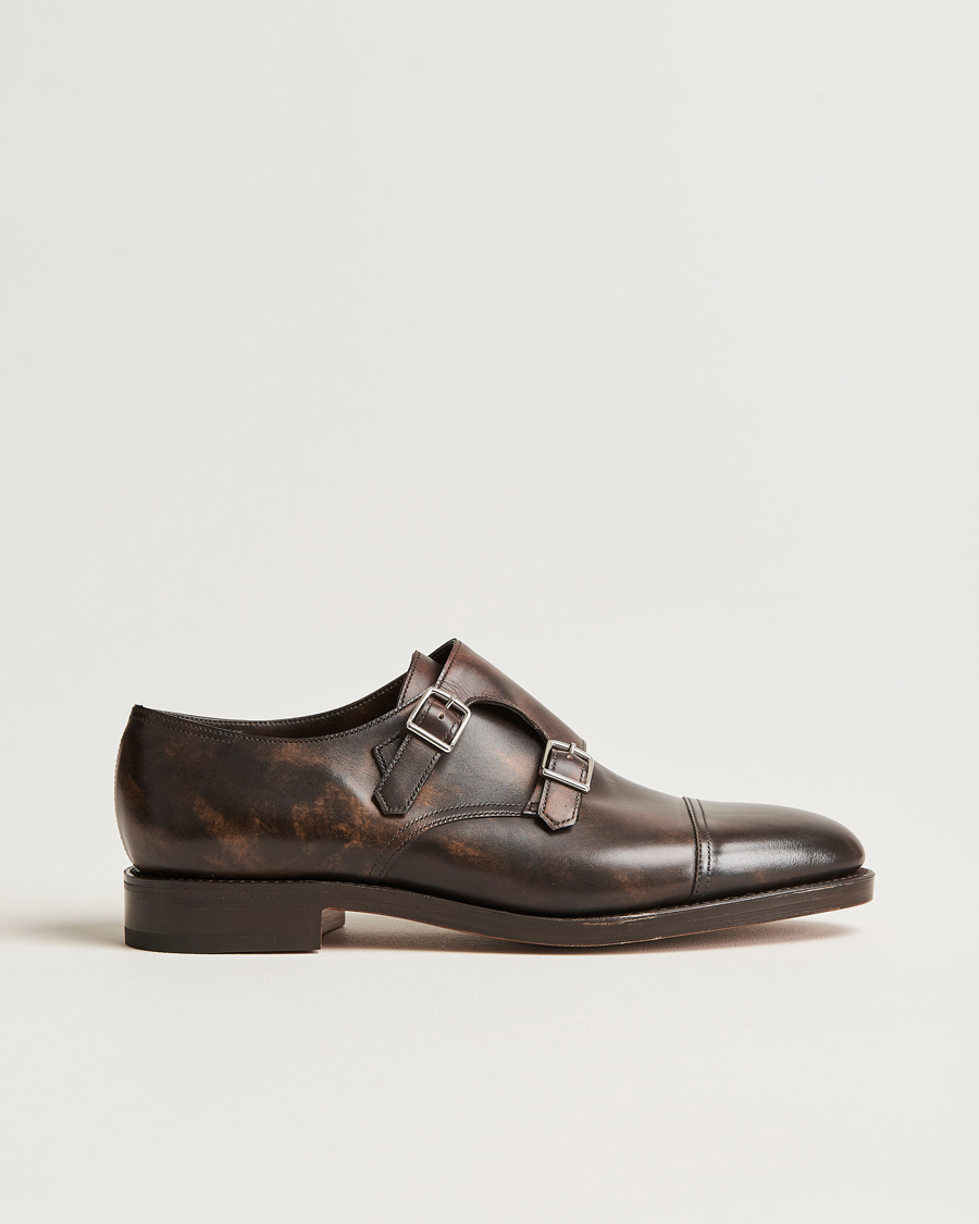 Mies | John Lobb William Double Monkstrap Dark Brown Calf | John Lobb | William Double Monkstrap Dark Brown Calf