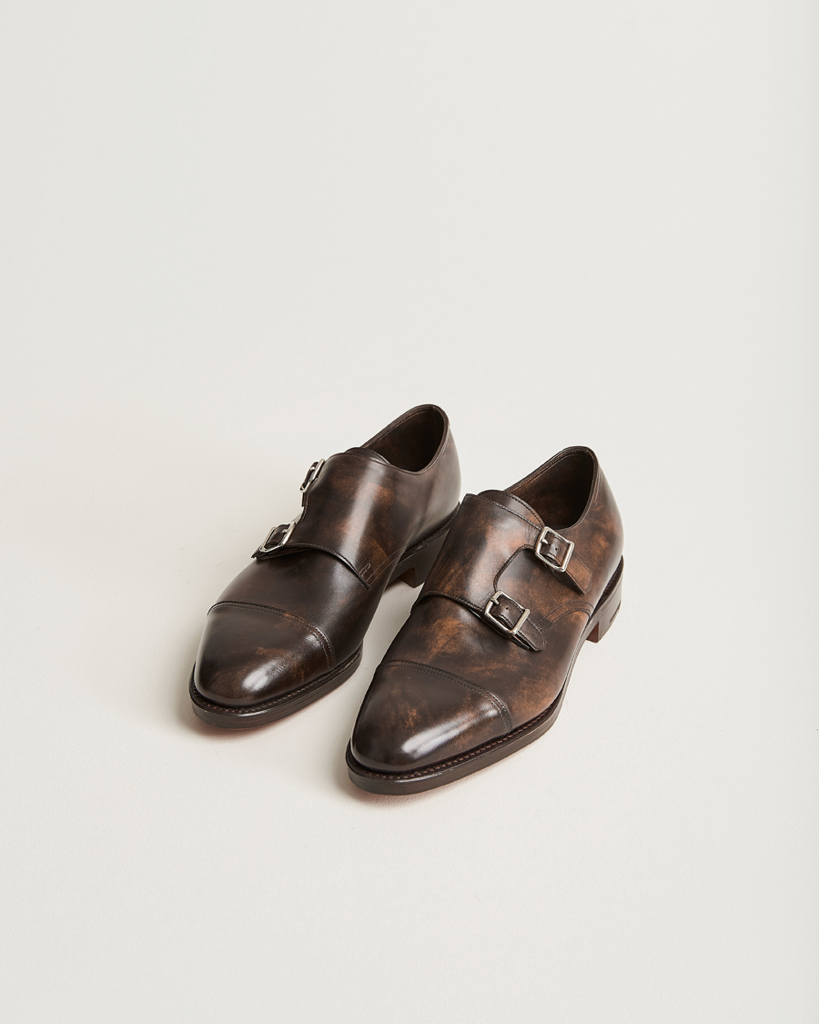 Mies | John Lobb William Double Monkstrap Dark Brown Calf | John Lobb | William Double Monkstrap Dark Brown Calf