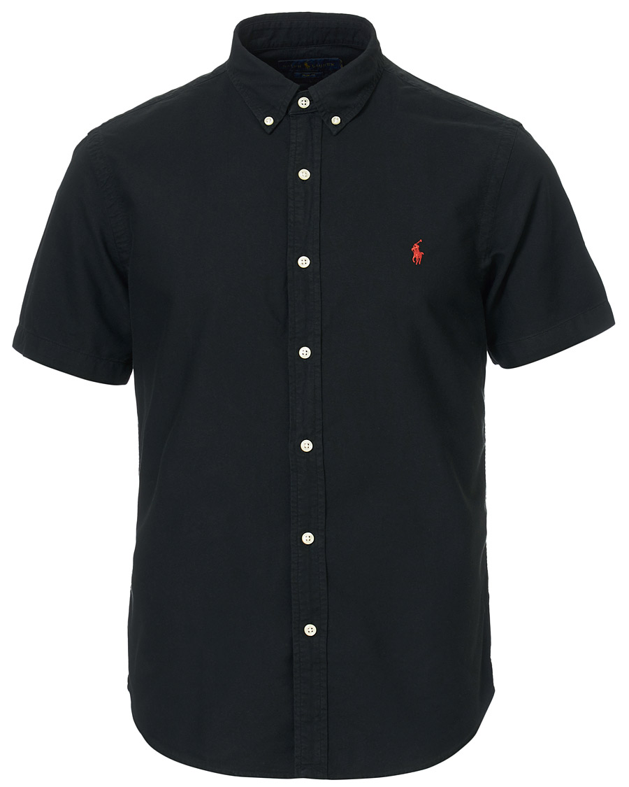 Polo Ralph Lauren Slim Fit Short Sleeve Oxford Shirt Polo Black osoitteesta