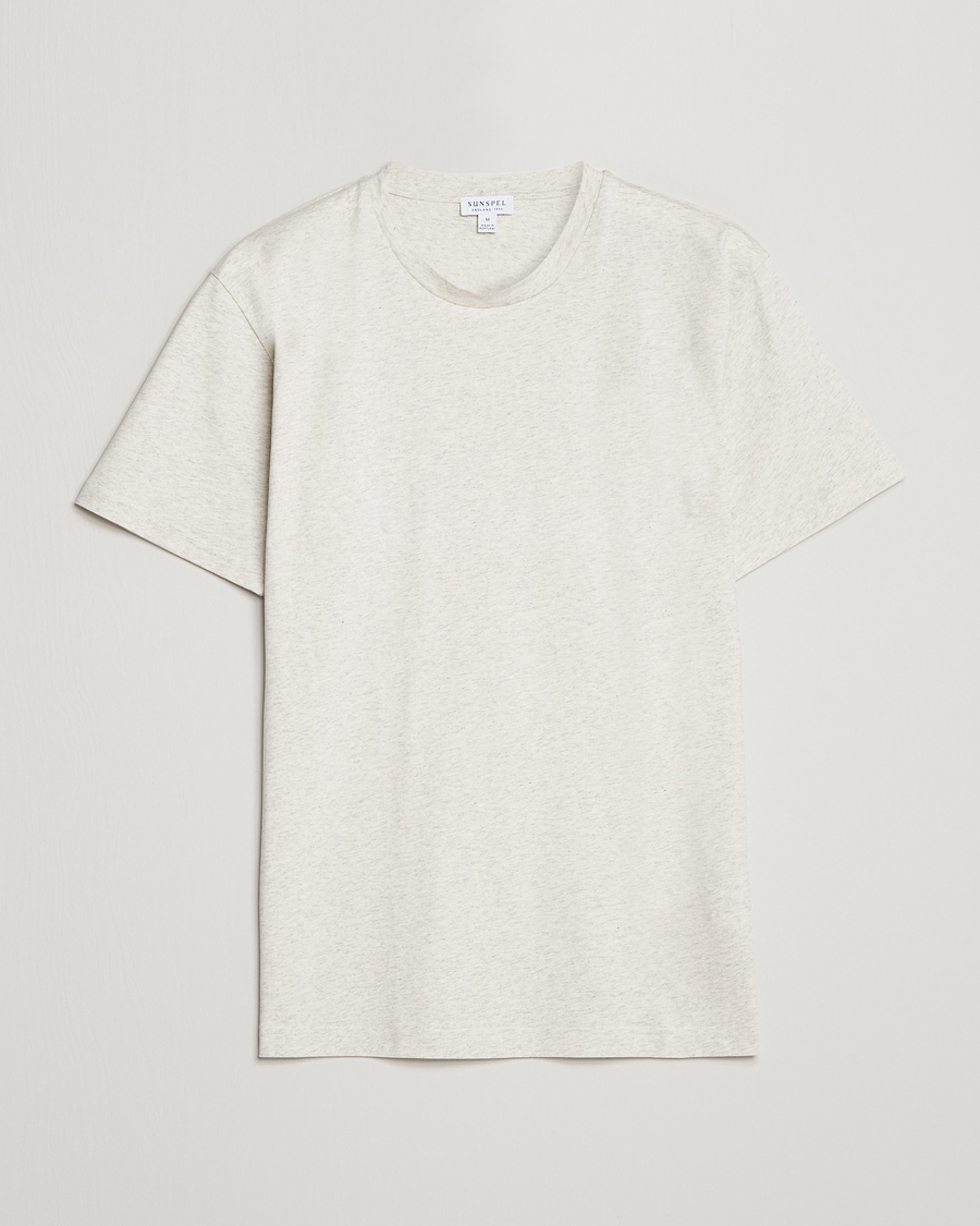 Mies | T-paidat | Sunspel | Riviera Midweight T-Shirt Archive White