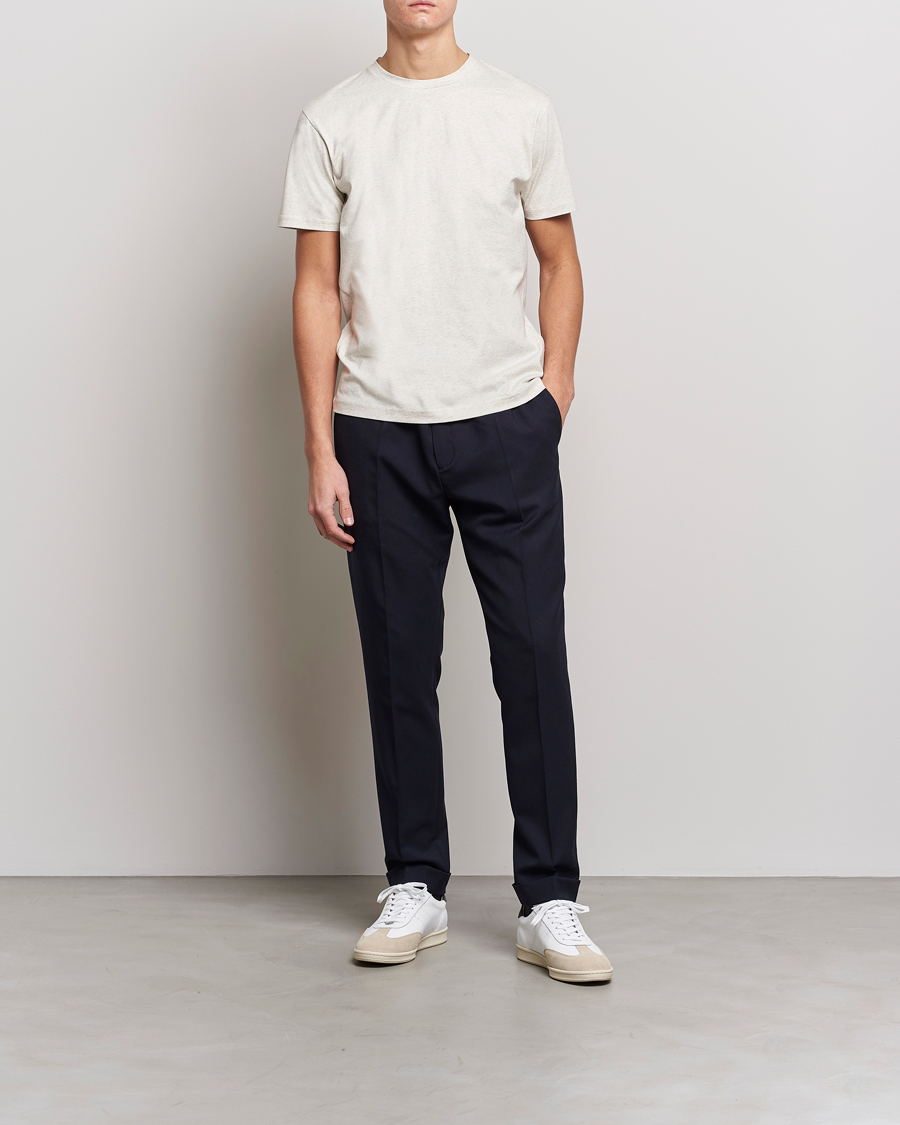 Mies | T-paidat | Sunspel | Riviera Midweight T-Shirt Archive White