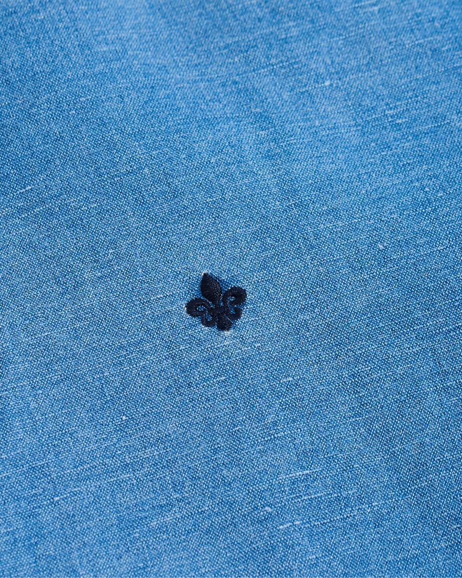 Mies | Kauluspaidat | Morris | Harold Denim Button Under Popover Shirt Blue