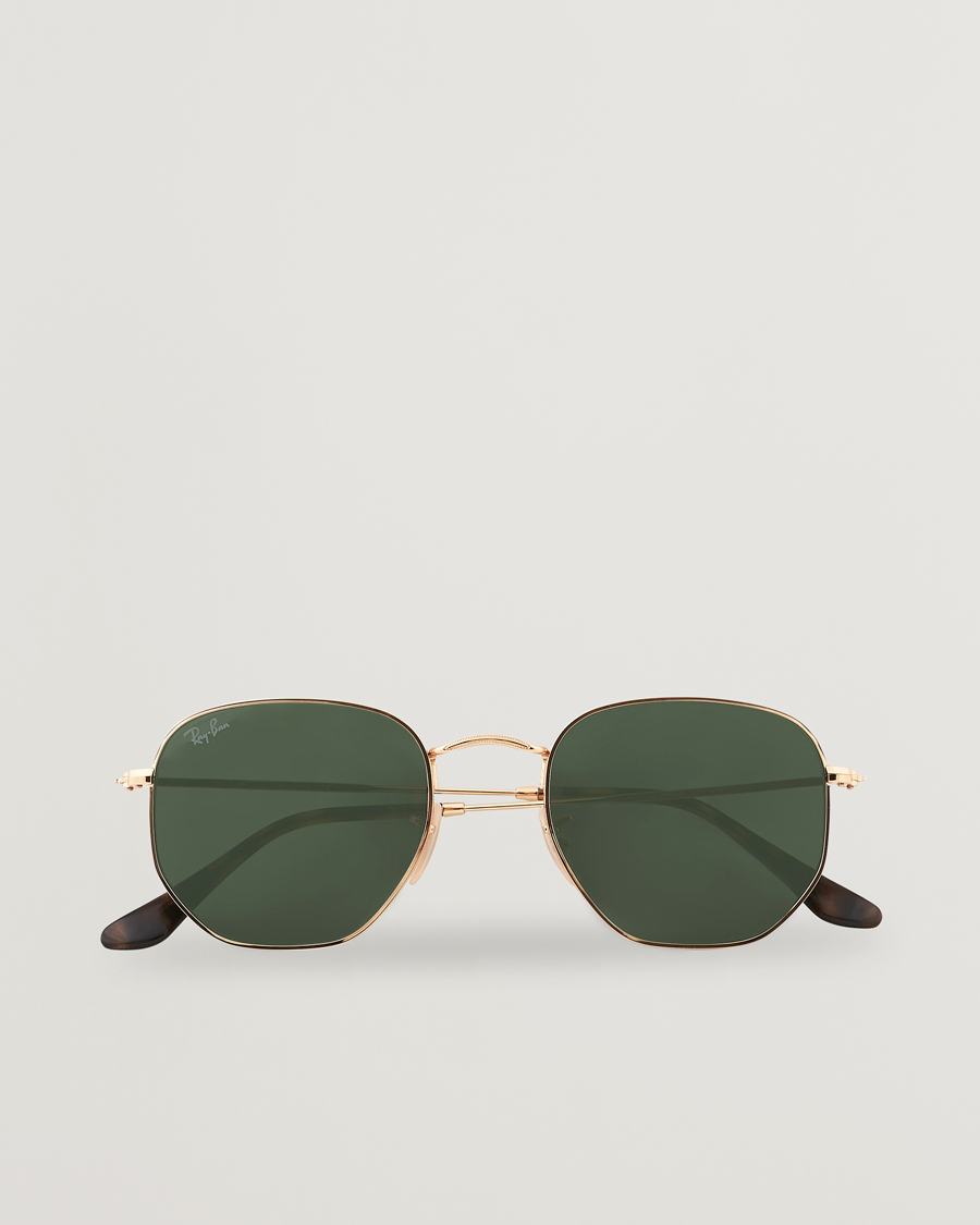Mies | Aurinkolasit | Ray-Ban | 0RB3548N Hexagonal Sunglasses Gold/Green