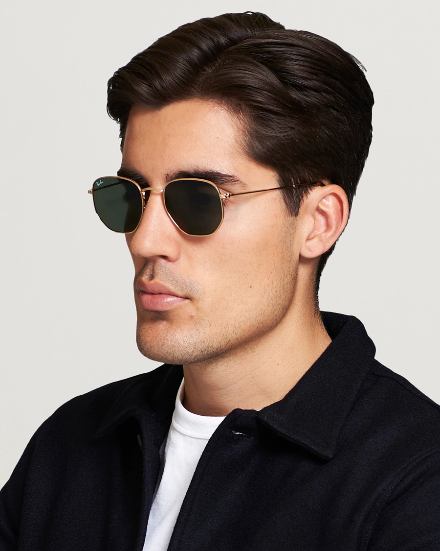 Mies | Aurinkolasit | Ray-Ban | 0RB3548N Hexagonal Sunglasses Gold/Green