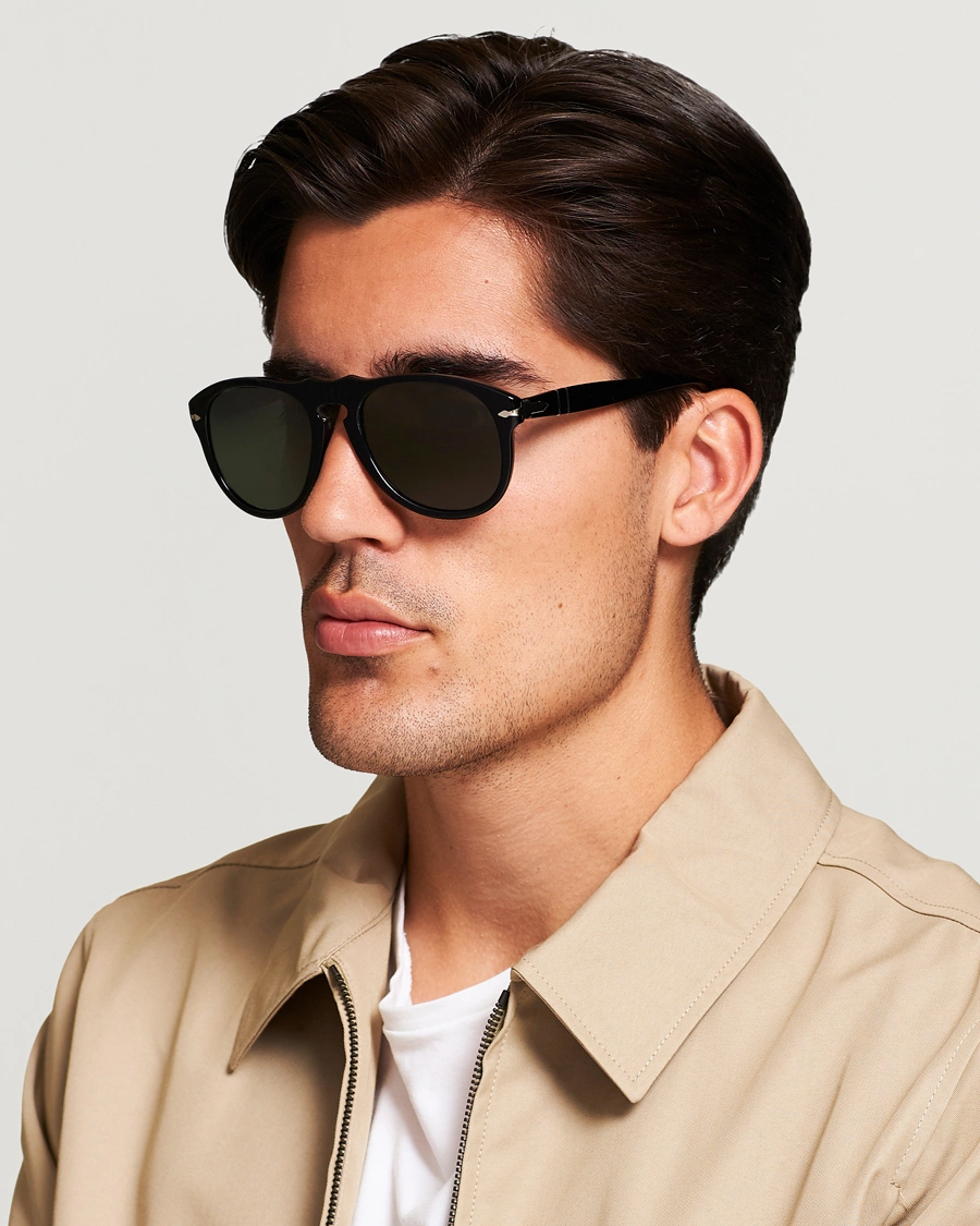 Mies | D-malliset aurinkolasit | Persol | 0PO0649 Sunglasses Black/Crystal Green