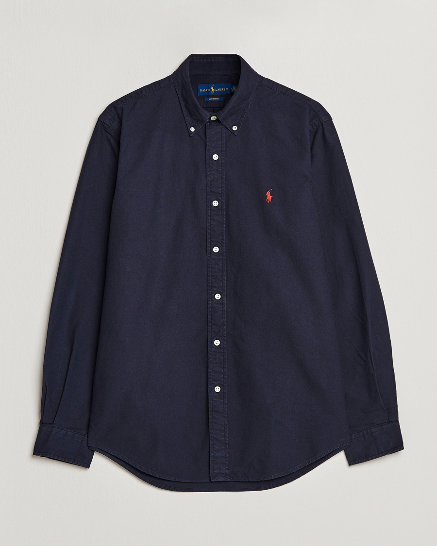 Mies | Kauluspaidat | Polo Ralph Lauren | Custom Fit Garment Dyed Oxford Shirt Navy