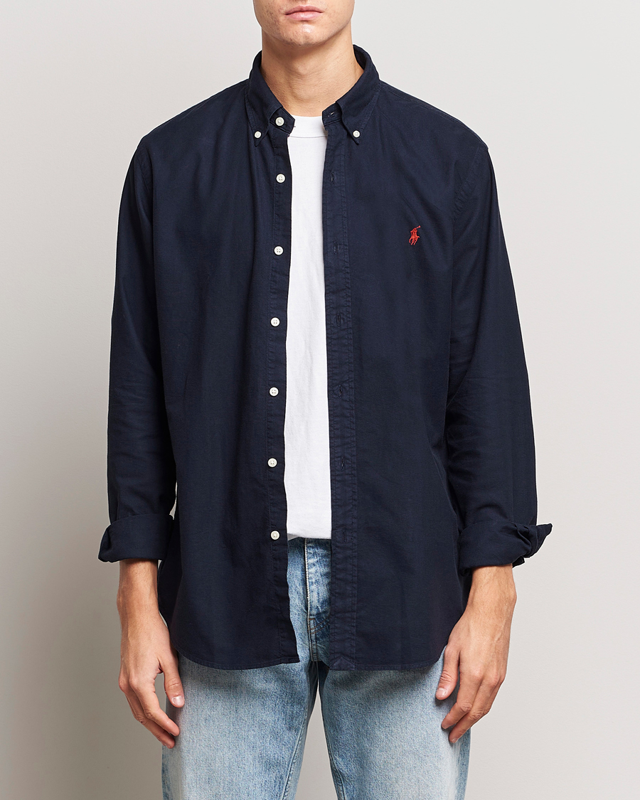 Mies | Kauluspaidat | Polo Ralph Lauren | Custom Fit Garment Dyed Oxford Shirt Navy