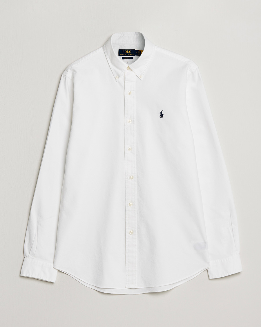 Mies | Kauluspaidat | Polo Ralph Lauren | Custom Fit Garment Dyed Oxford Shirt White