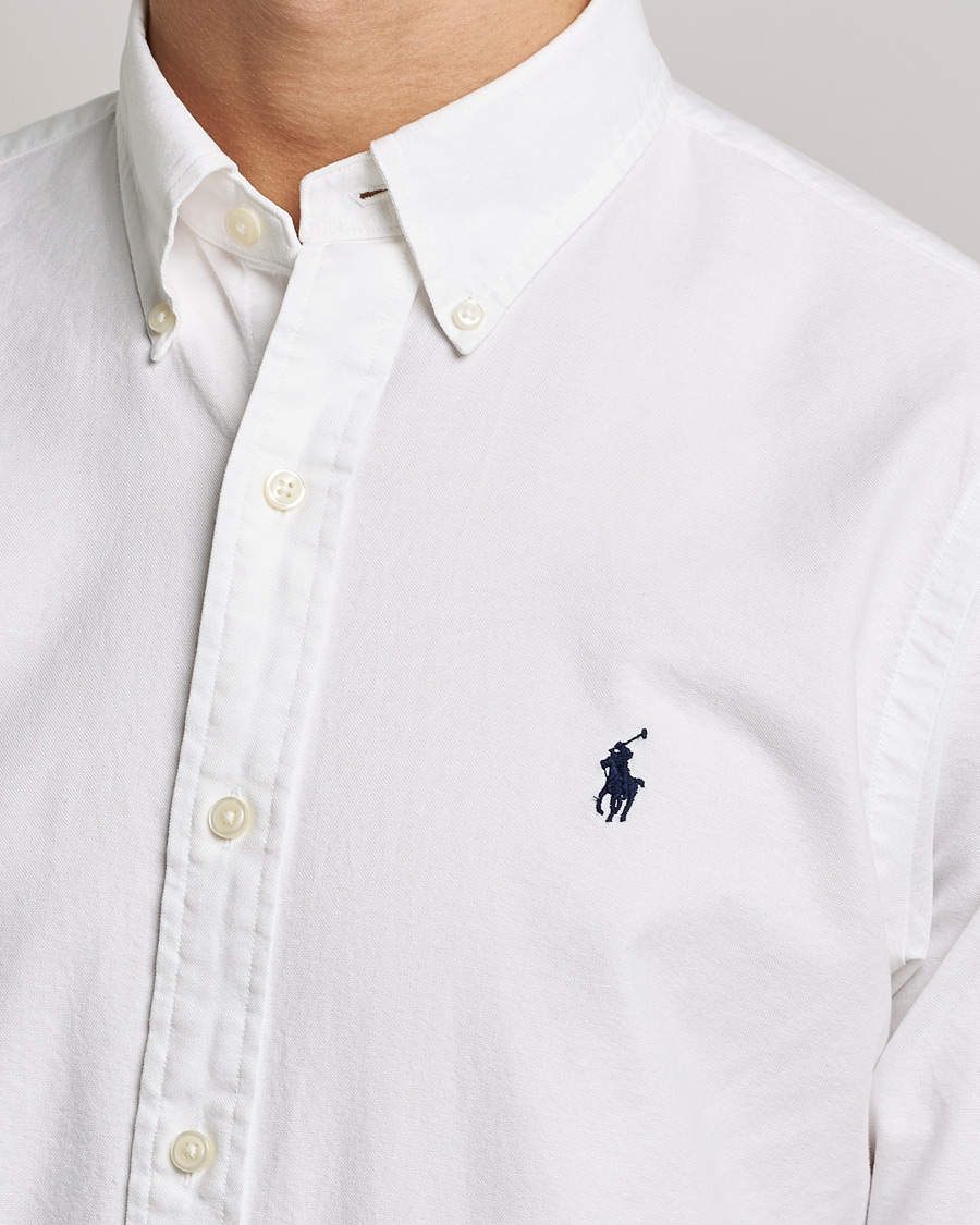 Mies | Kauluspaidat | Polo Ralph Lauren | Custom Fit Garment Dyed Oxford Shirt White