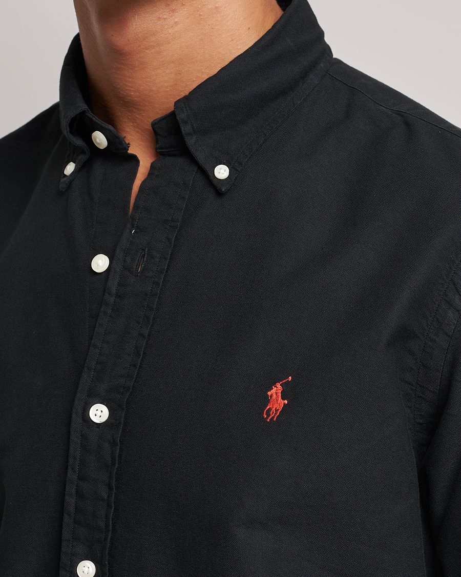 Mies | Kauluspaidat | Polo Ralph Lauren | Custom Fit Garment Dyed Oxford Shirt Black