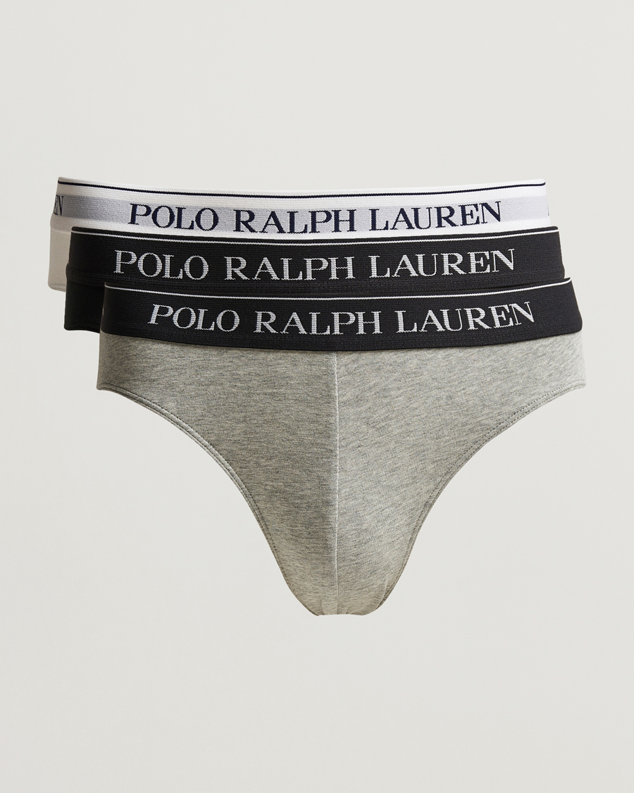 Miehet |  | Polo Ralph Lauren | 3-Pack Low Rise Brief Black/White/Grey