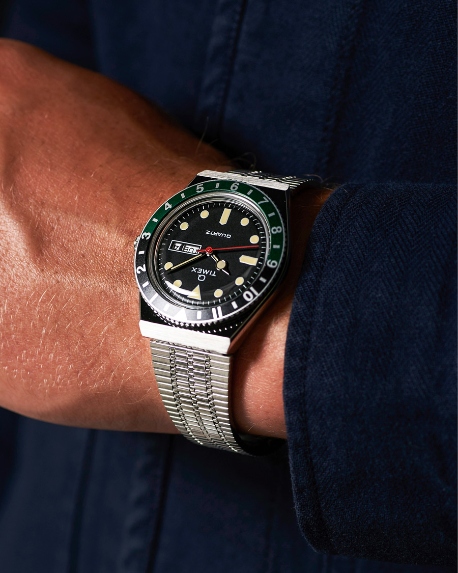 Mies | Timex Q Reissue 1979 Black/Green | Timex | Q Reissue 1979 Black/Green