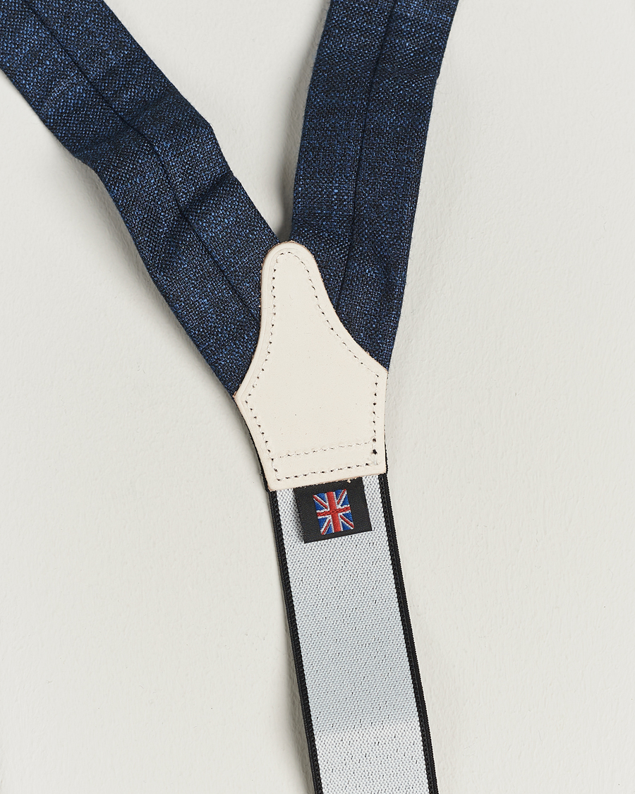 Mies | Albert Thurston Hardy Minnis Bamboo Braces 38mm Navy | Albert Thurston | Hardy Minnis Bamboo Braces 38mm Navy