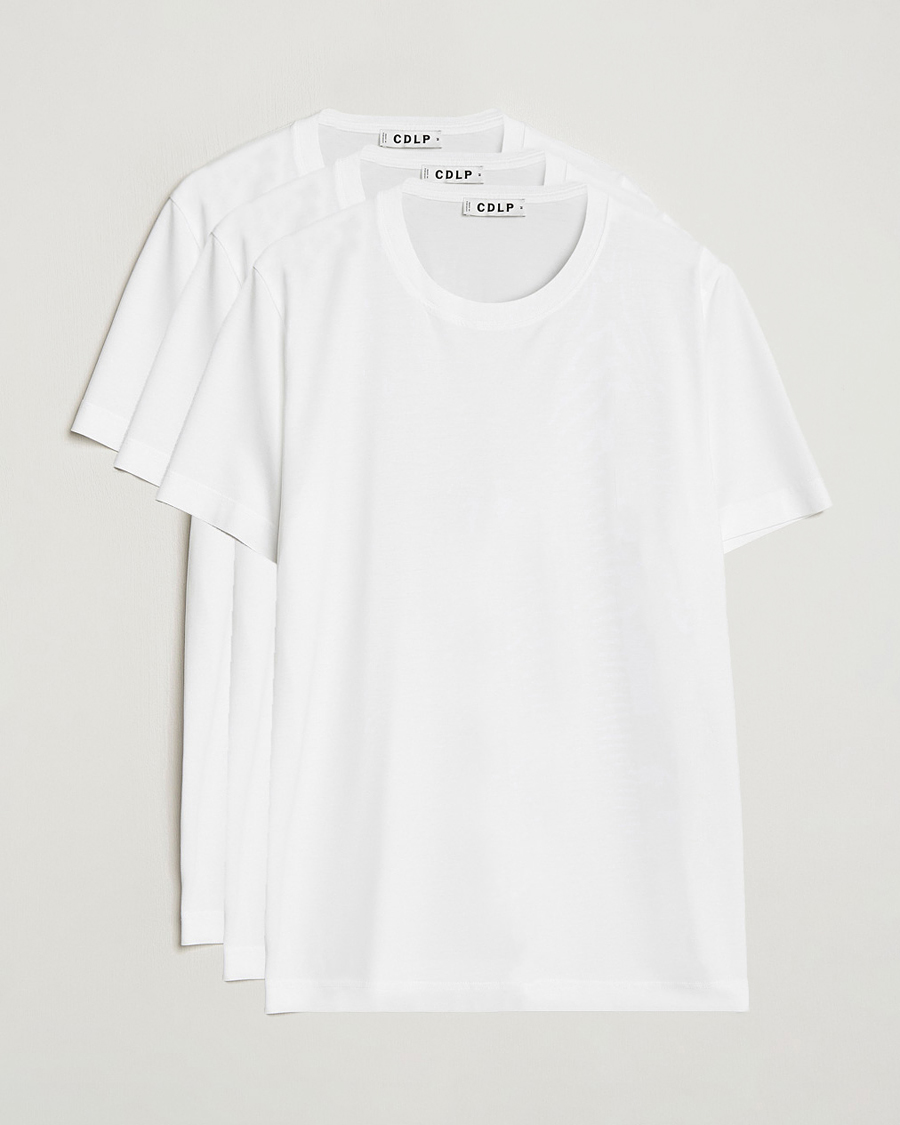 Mies | T-paidat | CDLP | 3-Pack Midweight T-Shirt White
