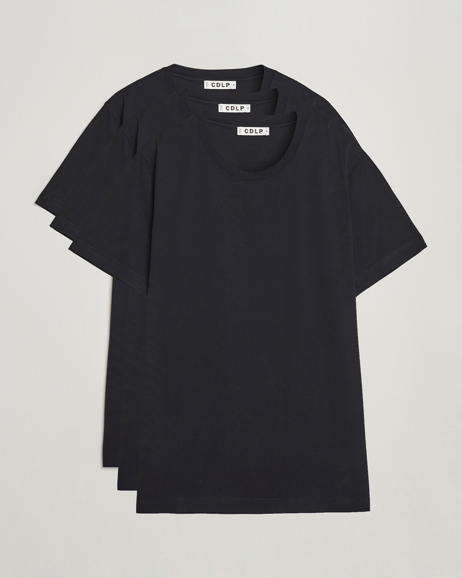 Mies | T-paidat | CDLP | 3-Pack Midweight T-Shirt Black