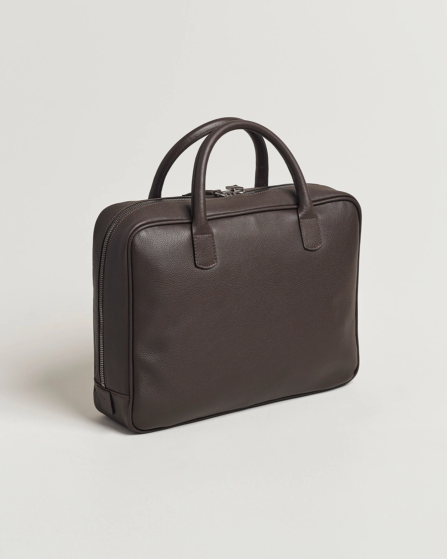 Mies | Anderson's | Anderson's | Full Grain Leather Briefcase Dark Brown
