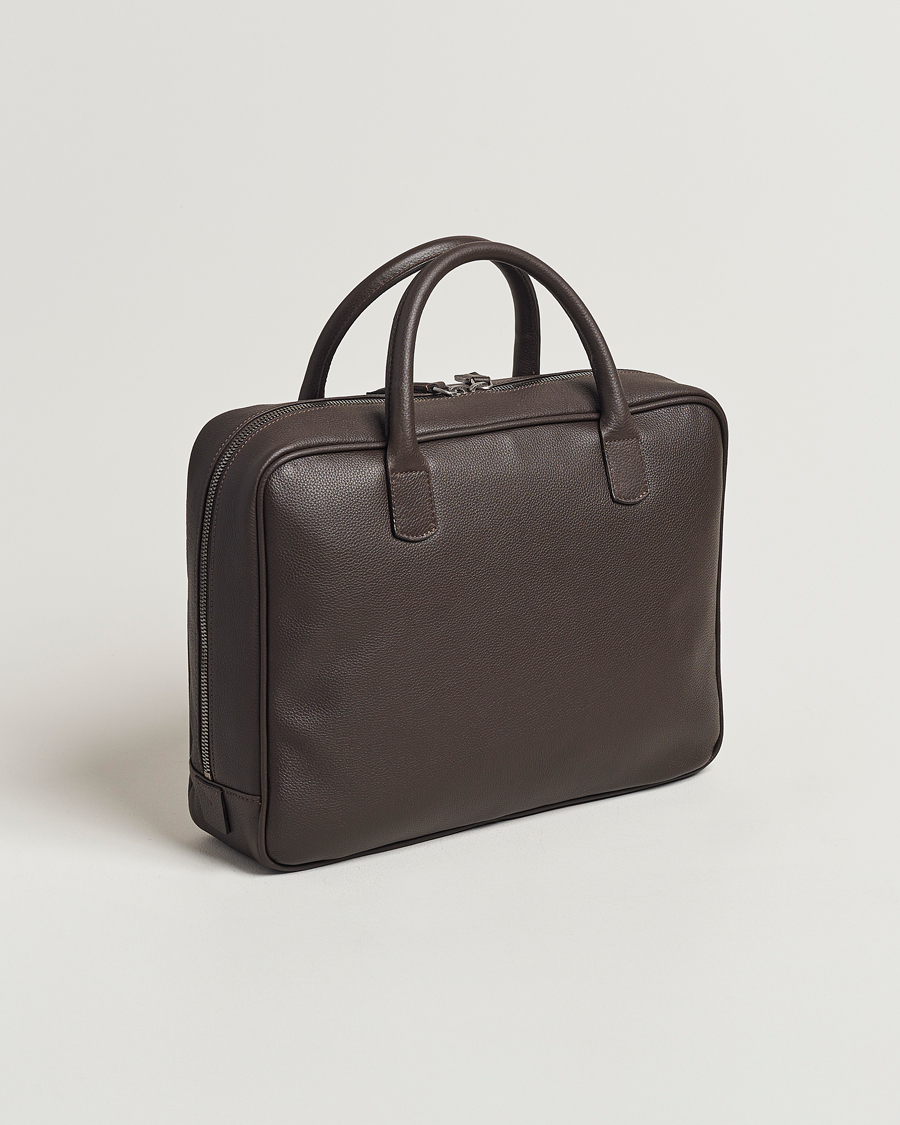 Mies | Laukut | Anderson's | Full Grain Leather Briefcase Dark Brown