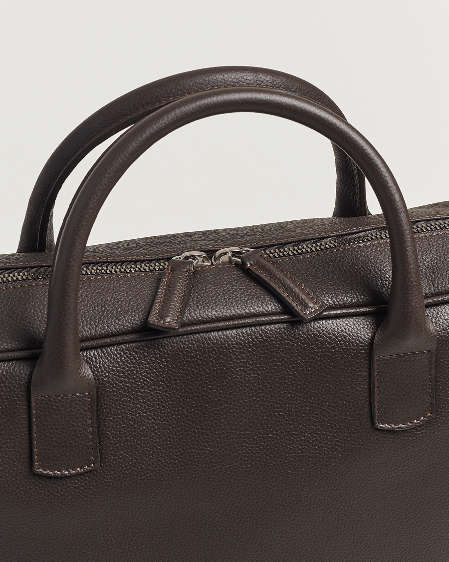 Mies | Laukut | Anderson's | Full Grain Leather Briefcase Dark Brown