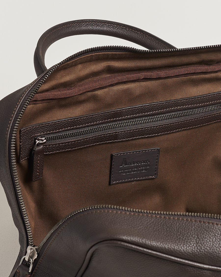 Mies | Laukut | Anderson's | Full Grain Leather Briefcase Dark Brown