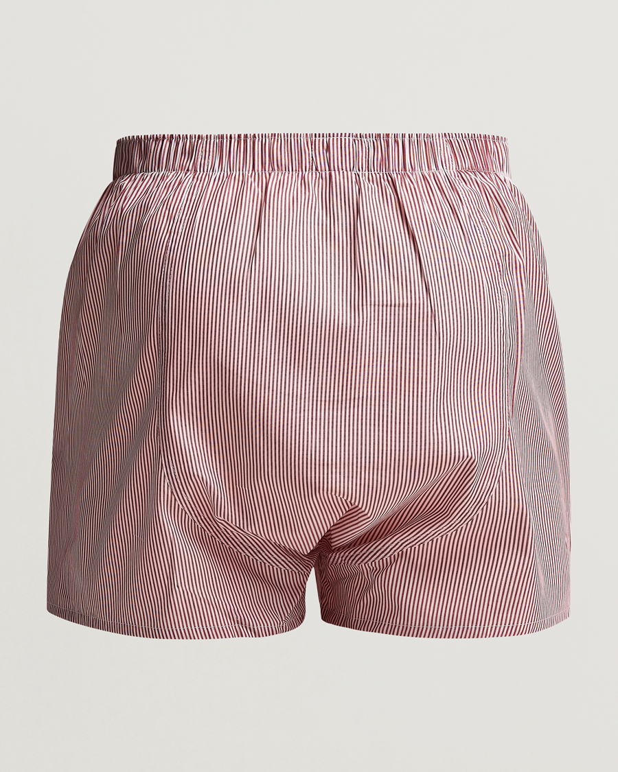Mies | Alusvaatteet | Sunspel | Classic Woven Cotton Boxer Shorts Red/White