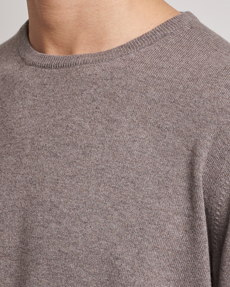 Mies | Puserot | Gran Sasso | Wool/Cashmere Crew Neck Mud Brown