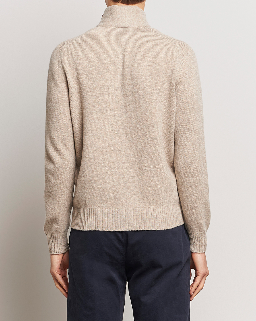 Mies | Puserot | Gran Sasso | Heavy Wool Cardigan Taupe Melange