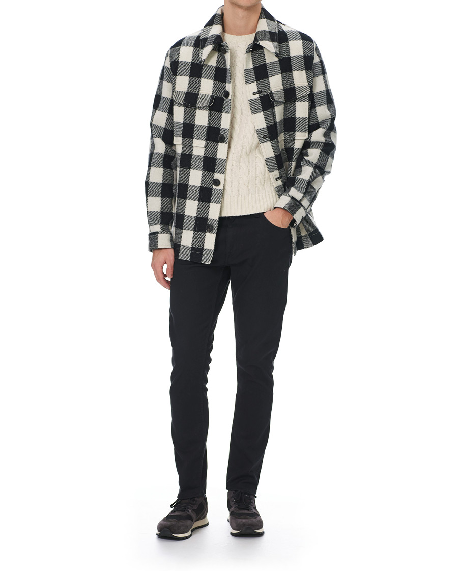 Mies | Takit | AMI | Overcheck Flannel Shirt Jacket Black/White
