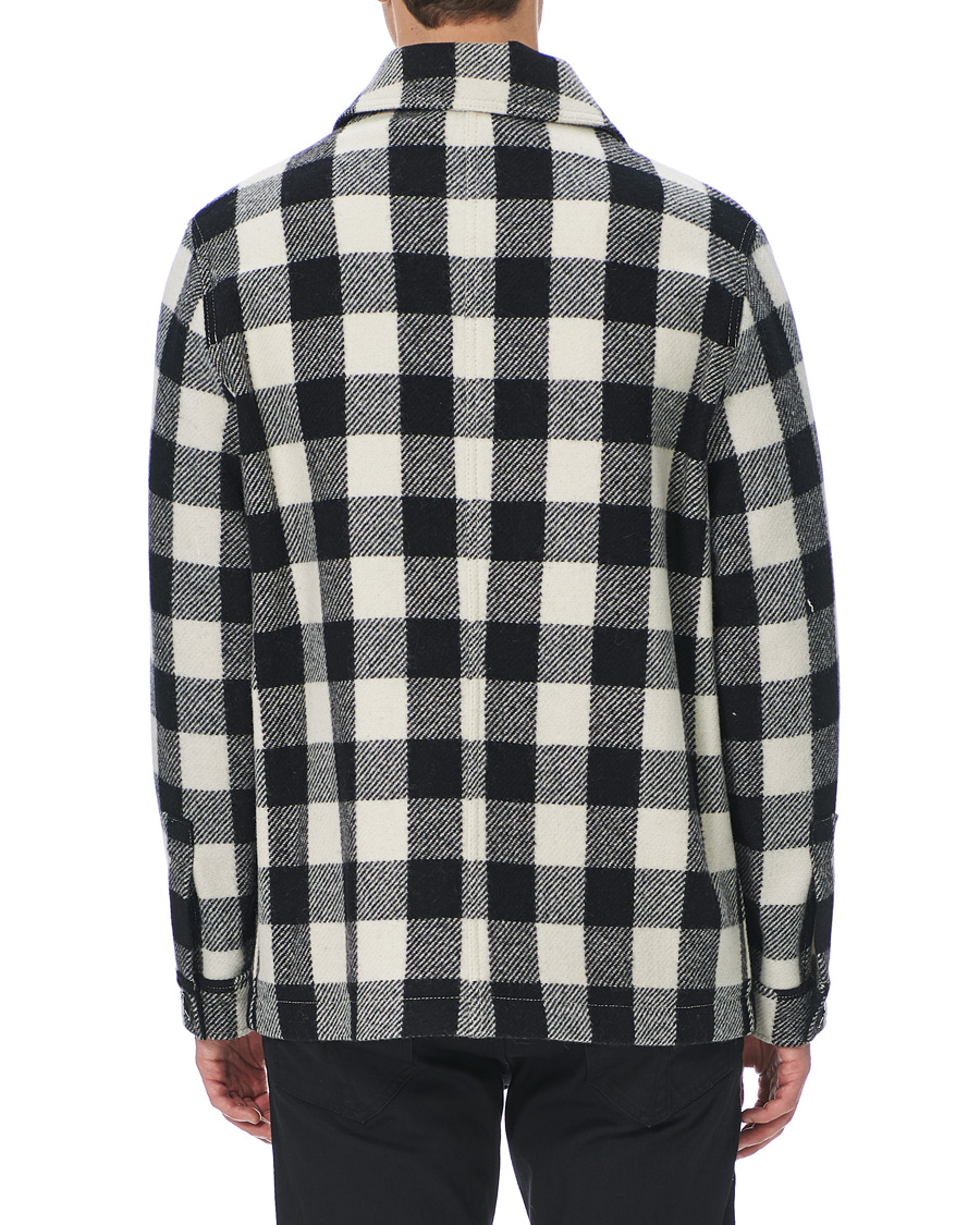 Mies | Takit | AMI | Overcheck Flannel Shirt Jacket Black/White