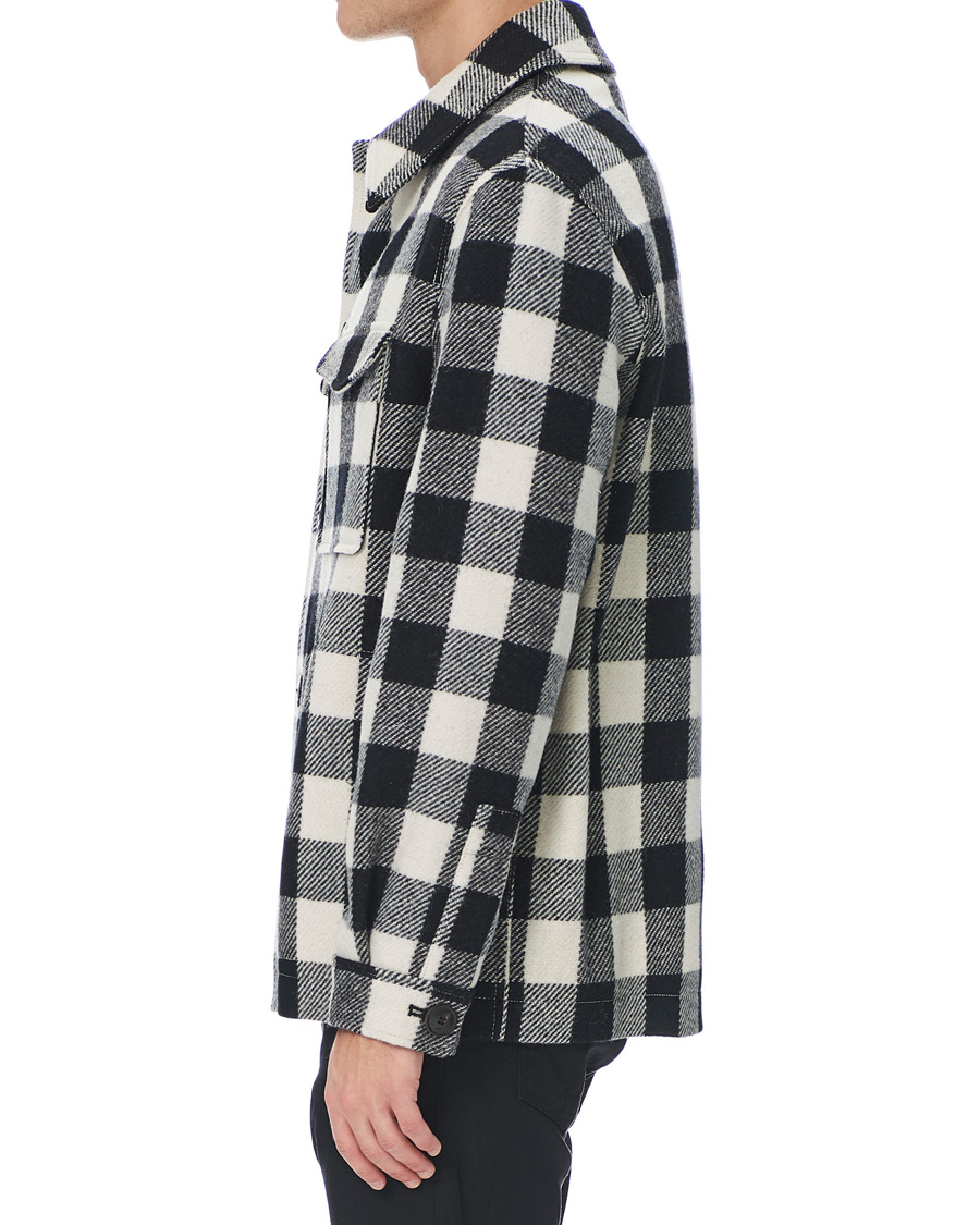 Mies | Takit | AMI | Overcheck Flannel Shirt Jacket Black/White