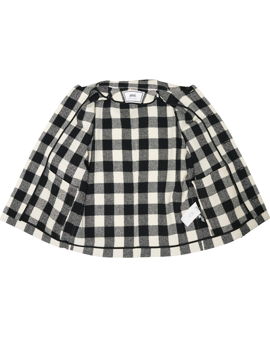 Mies | Takit | AMI | Overcheck Flannel Shirt Jacket Black/White