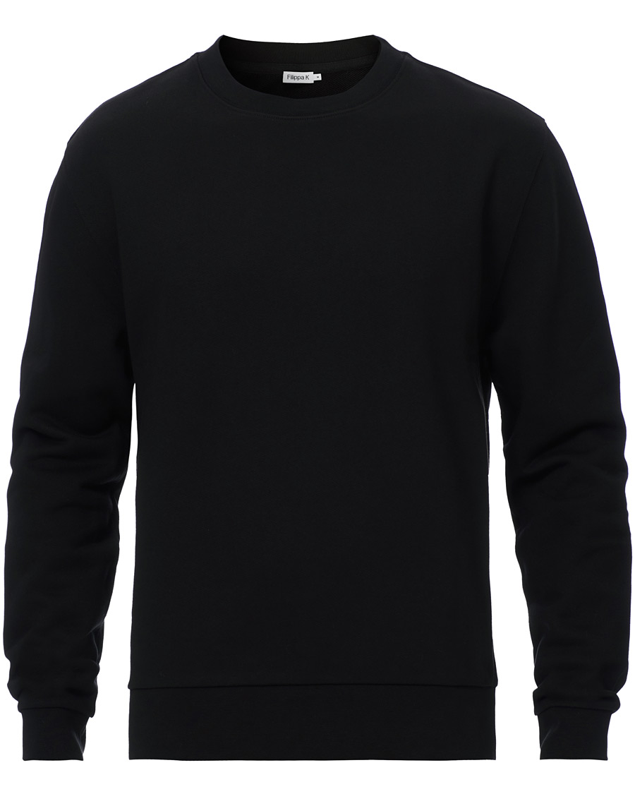 Mies | Puserot | Filippa K | Gustaf Cotton Sweatshirt Black