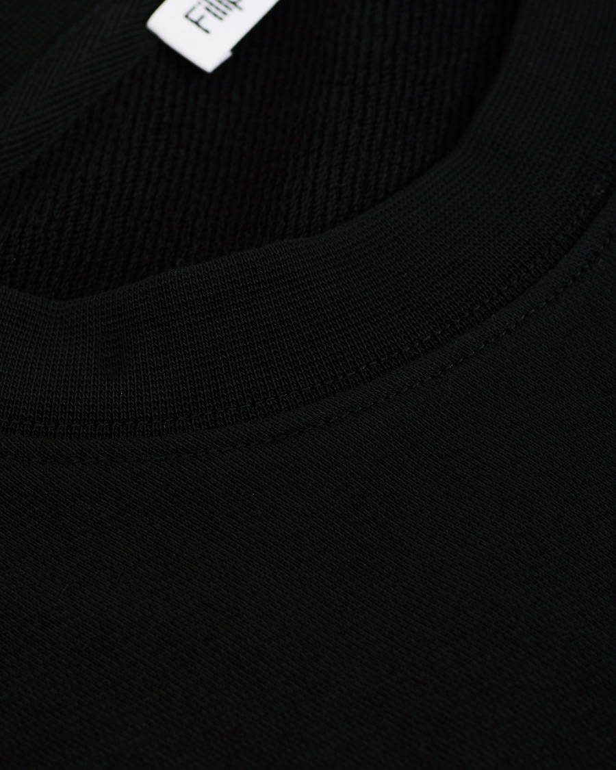 Mies | Puserot | Filippa K | Gustaf Cotton Sweatshirt Black